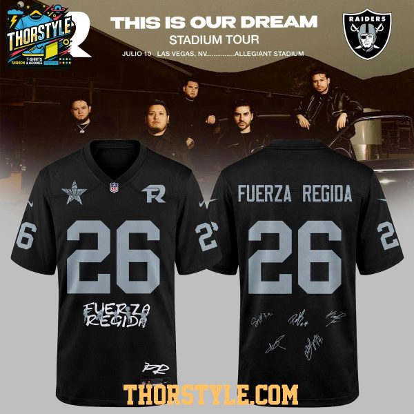 Las Vegas Raiders x Fuerza Regida This Is Our Dream 2026 Personalized Football Jersey