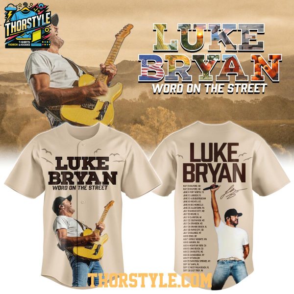 Luke Bryan Word On The Street Tour 2026 Celebration Baseball Jersey