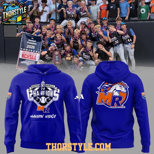 Marvin Ridge Mavericks NCHSAA 7A Champions 2026 Celebration Hoodie Shirts