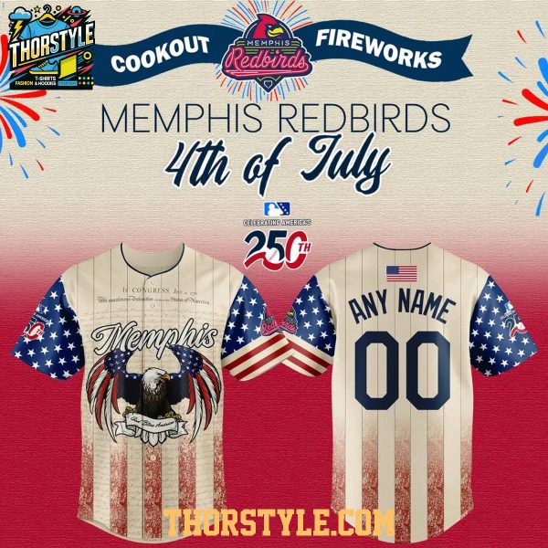 Memphis Redbirds 2026 Fourth Of July Night Personalized Baseball Jersey