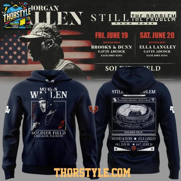 Morgan Wallen x Chicago Bears Still The Problem Tour 2026 Hoodie Shirts Navy