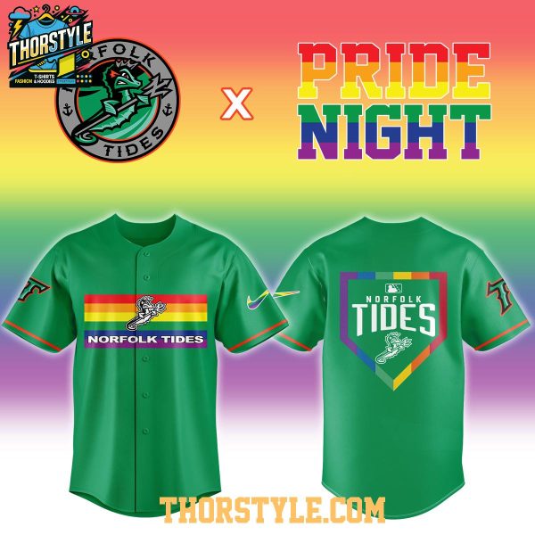Norfolk Tides Pride Night 2026 Proud Month MiLB Baseball Jersey