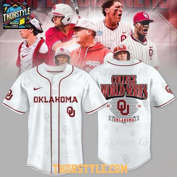 Oklahoma Sooners College World Series Boomer Sooner 2026 Baseball Jersey
