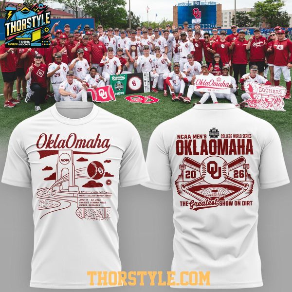 Oklahoma Sooners x College World Series Oklaomaha 2026 Baseball Hoodie T-Shirt