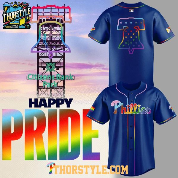 Philadelphia Phillies Pride Month Blue Night 2026 Personalized Baseball Jersey