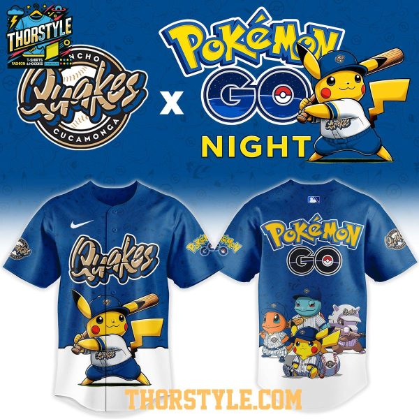 Rancho Cucamonga Quakes Pokemon GO Night 2026 MiLB Baseball Jersey