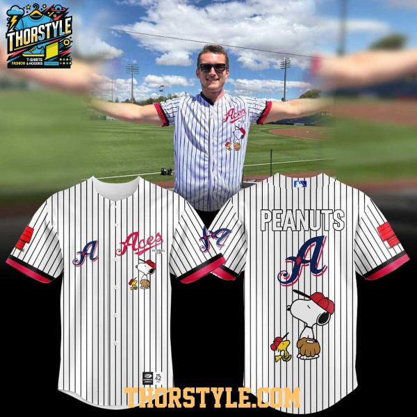 Reno Aces x Peanuts Night 2026 Personalized Baseball Jersey Stripe Version