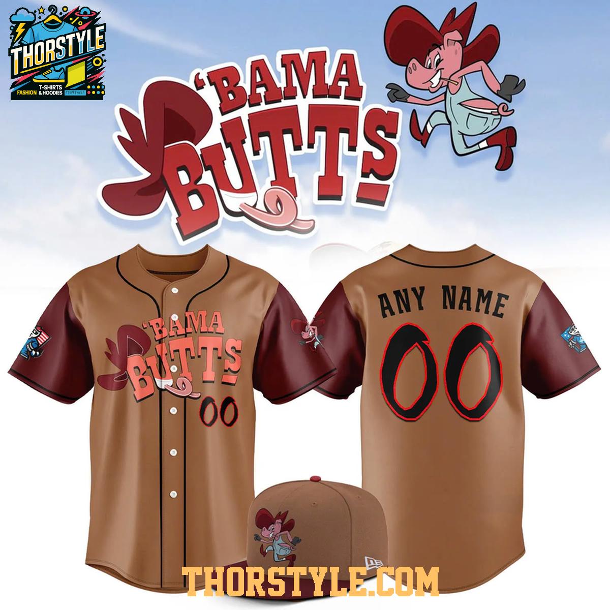 Rocket City Trash Pandas Bama Butts 2026 Night Personalized Baseball Jersey Rocket City Trash Pandas Bama Butts 2026 Night Personalized Baseball Jersey