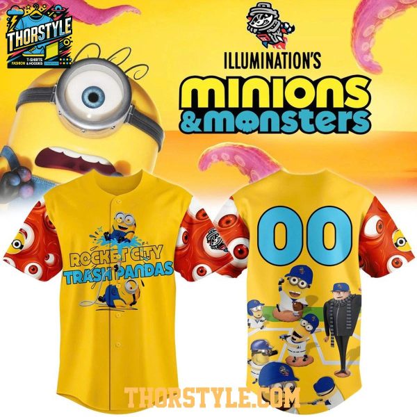 Rocket City Trash Pandas Minion & Monsters 2026 Personalized Baseball Jersey