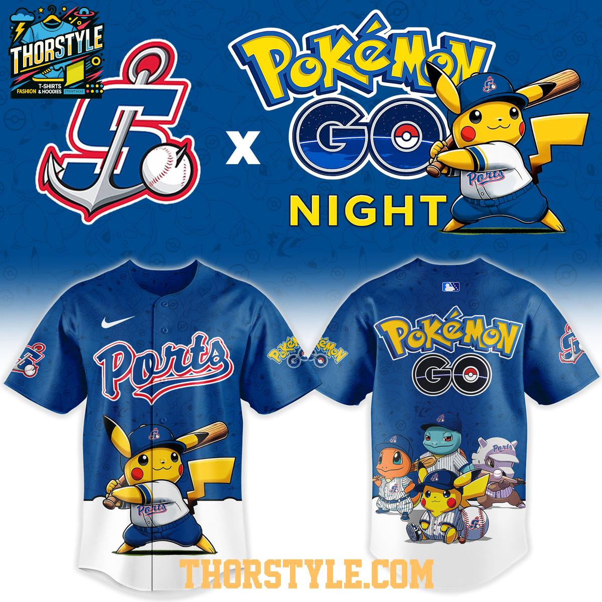 Stockton Ports x Pokemon GO Night 2026 MiLB Baseball Jersey Stockton Ports x Pokemon GO Night 2026 MiLB Baseball Jersey