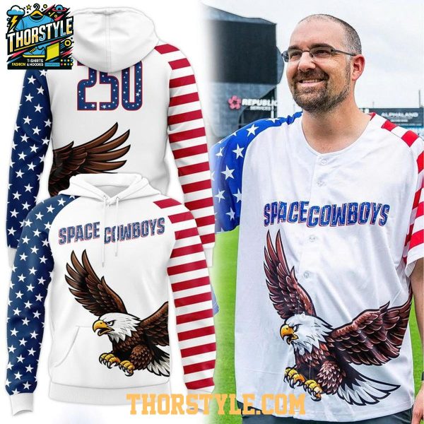 Sugar Land Space Cowboys x America250 Independence Day 2026 Hoodie T-Shirt