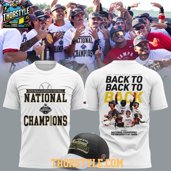 Tampa Spartans 2026 Division II National Champions Back3Back Hoodie Shirts