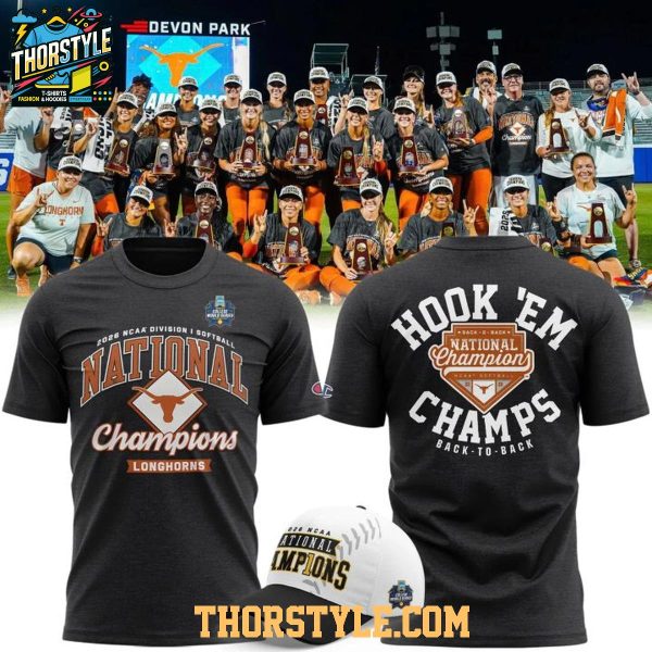 Texas Longhorns National Champions 2026 Back2Back Hook ‘Em Champions Hoodie Shirts