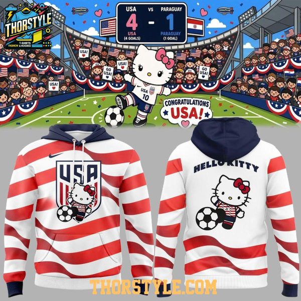 US Soccer x Hello Kitty Night 2026 World Cup Champions Hoodie T-Shirt