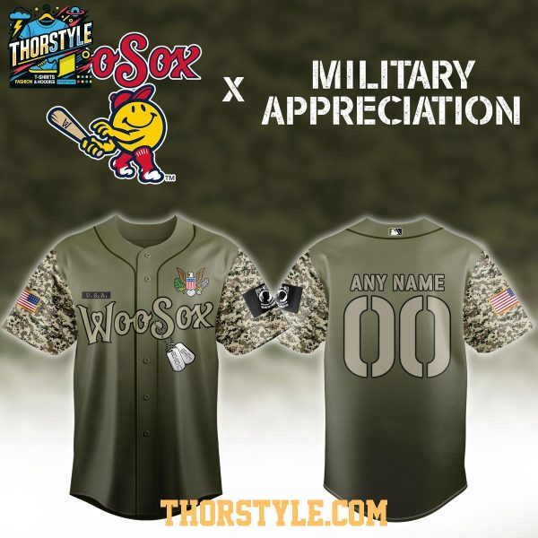 Worcester Red Sox Military Appreciation Night 2026 Personalized Baseball Jersey