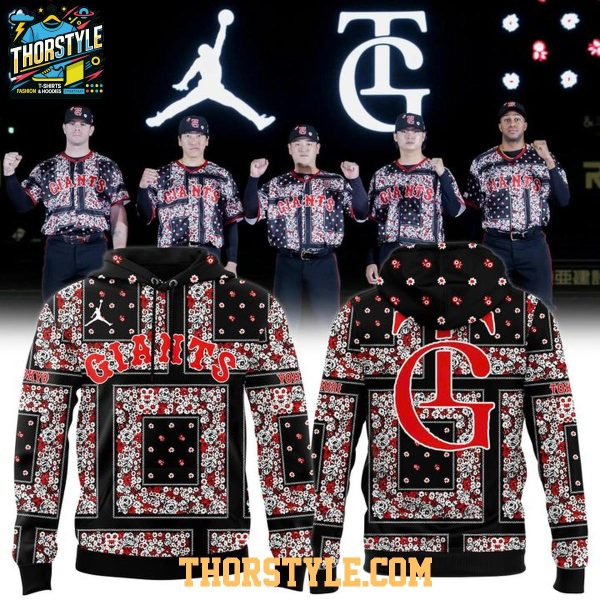 Yomiuri Giants 2026 Jordan Floral Night Bandana Game Hoodie T-Shirt