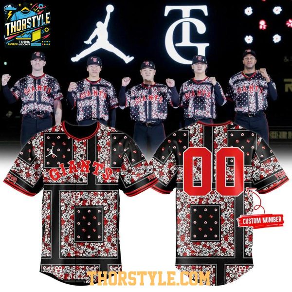 Yomiuri Giants x Jordan Floral 2026 Night Bandana Personalized Baseball Jersey
