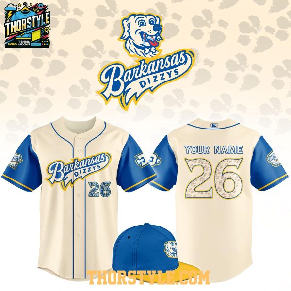Arkansas Travelers Barkansas Dizzys 2026 Travs Honor Ballpark Pup Baseball Jersey