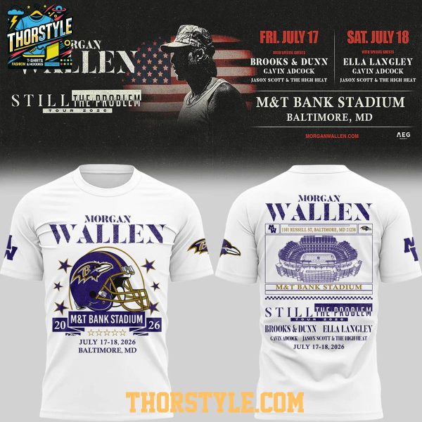 Baltimore Ravens Morgan Wallen x Still The Problem Tour 2026 NFL Hoodie Shirts