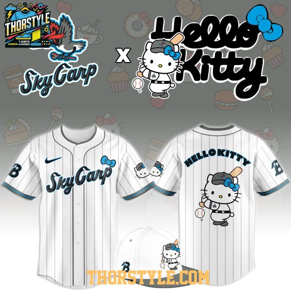 Beloit Sky Carp x Hello Kitty Classic Striped 2026 Night MiLB Game Jersey