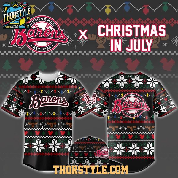 Birmingham Barons x Christmas In July 2026 Night Custom Baseball Jersey