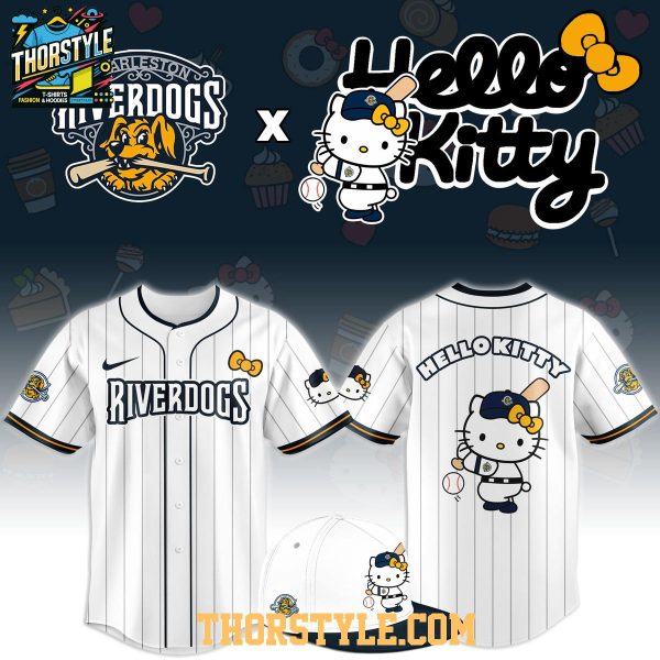 Charleston RiverDogs x Hello Kitty Classic Striped 2026 Night MiLB Game Jersey