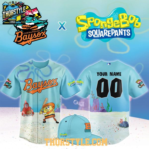Chesapeake Baysox SpongeBob Night 2026 Theme Night MiLB Custom Jersey