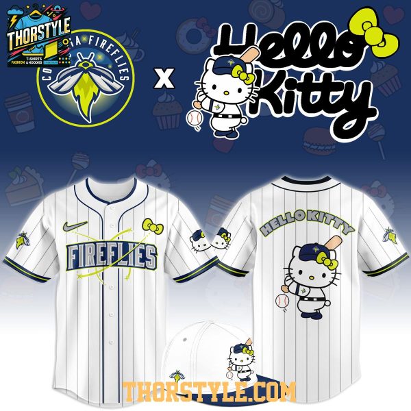Columbia Fireflies x Hello Kitty Classic Striped 2026 Night MiLB Game Jersey
