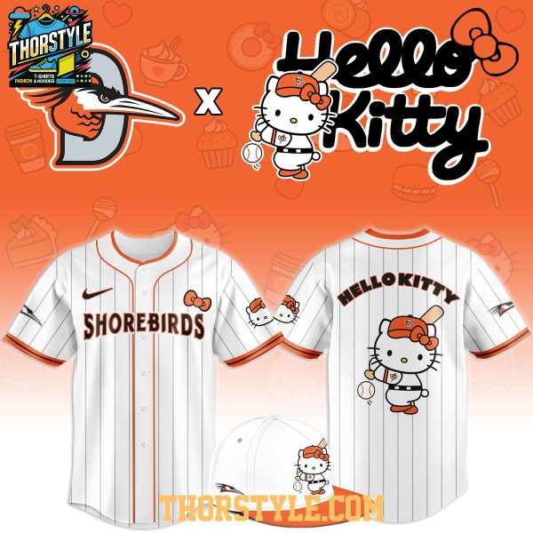 Delmarva Shorebirds x Hello Kitty Classic Striped 2026 Night MiLB Game Jersey