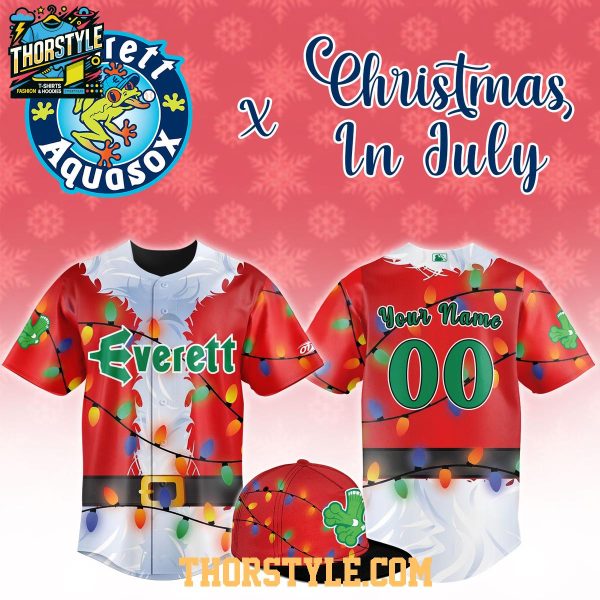 Everett Aquasox Christmas In July Night 2026 MiLB Personalized Jersey