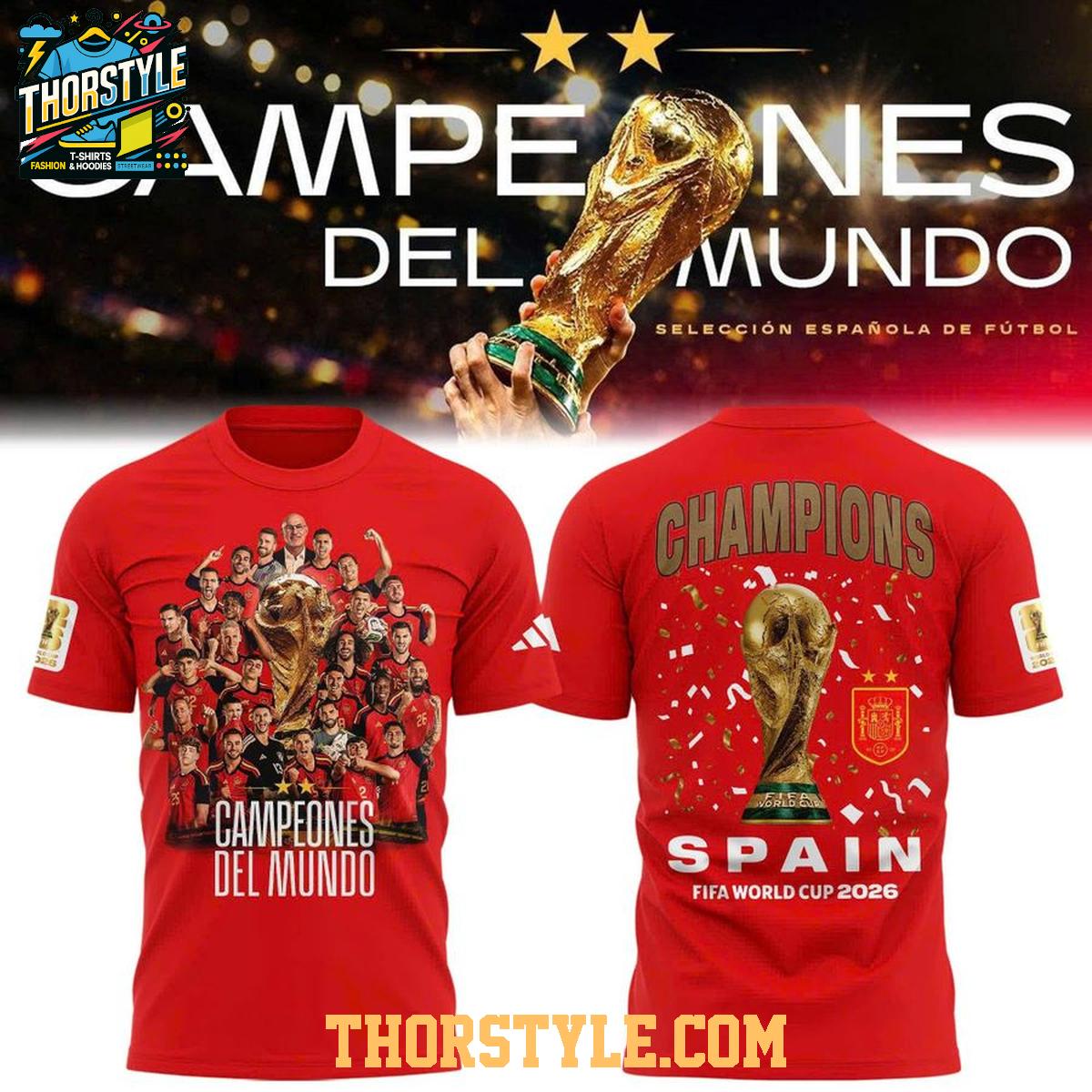 FIFA World Cup 2026 Spain Champions Viva Espana Hoodie T-Shirt FIFA World Cup 2026 Spain Champions Viva Espana Hoodie T-Shirt