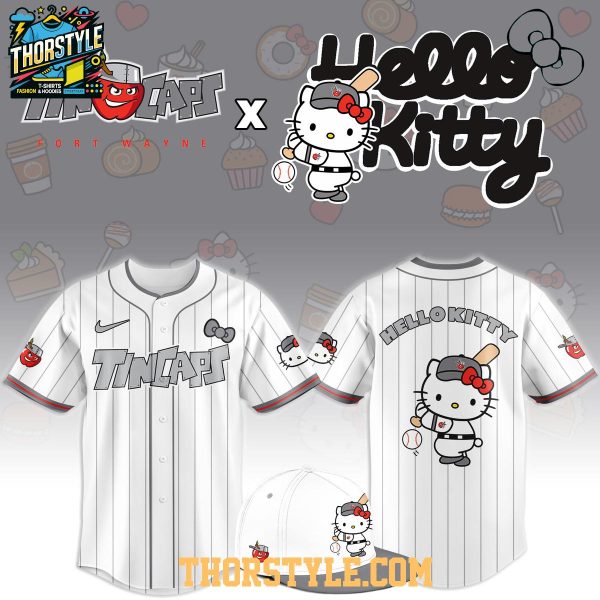 Fort Wayne Tincaps x Hello Kitty Classic Striped 2026 Night MiLB Game Jersey