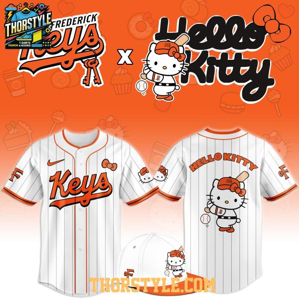 Frederick Keys x Hello Kitty Classic Striped 2026 Night MiLB Game Jersey