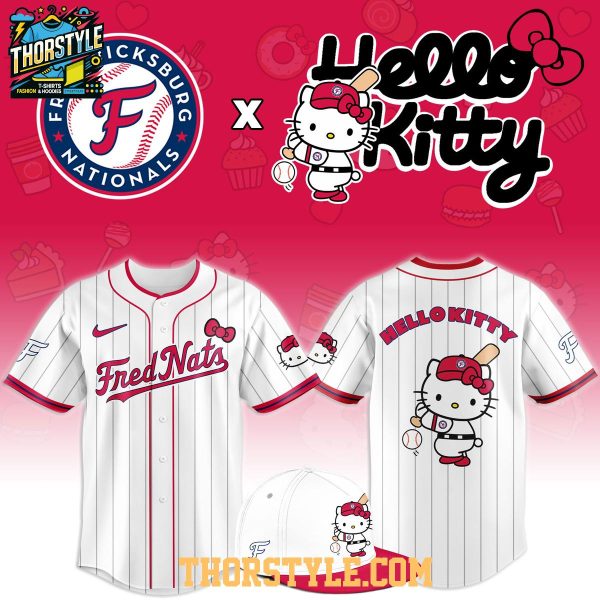 Fredericksburgh Nationals  x Hello Kitty Classic Striped 2026 Night MiLB Game Jersey
