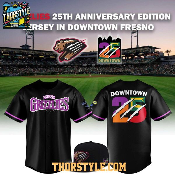 Fresno Grizzlies 25th Anniversary 2026 Downtown Night Baseball Jersey