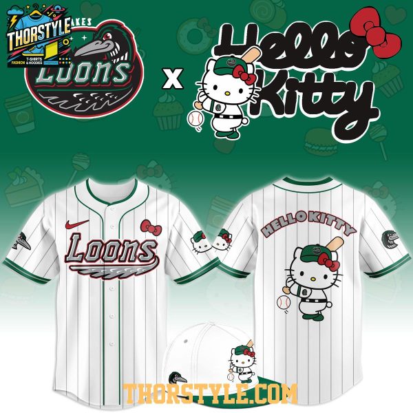 Great Lakes Loons x Hello Kitty Classic Striped 2026 Night MiLB Game Jersey
