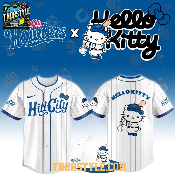 Hill City Howlers x Hello Kitty Classic Striped 2026 Night MiLB Game Jersey