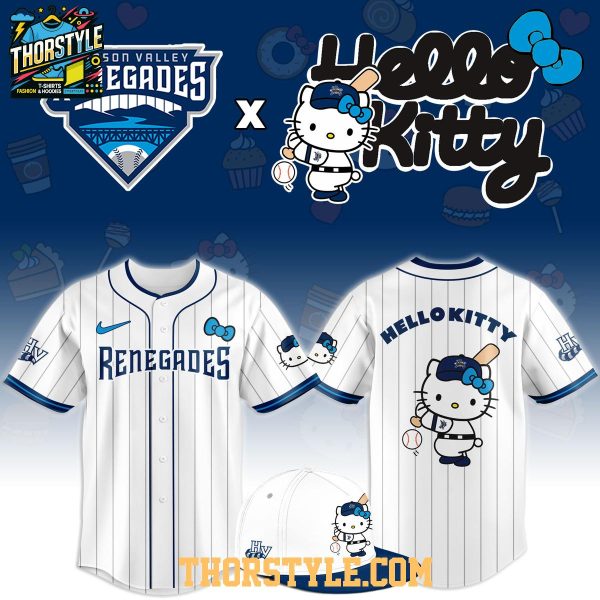Hudson Valley Renegades x Hello Kitty Classic Striped 2026 Night MiLB Game Jersey