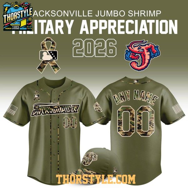 Jacksonville Jumbo Shrimp 2026 Military Appreciation Night MilB Jersey Custom