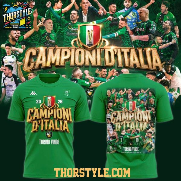 L84 Torino Champions Of Italy 2026 Football Futsal One Team Hoodie Shirts