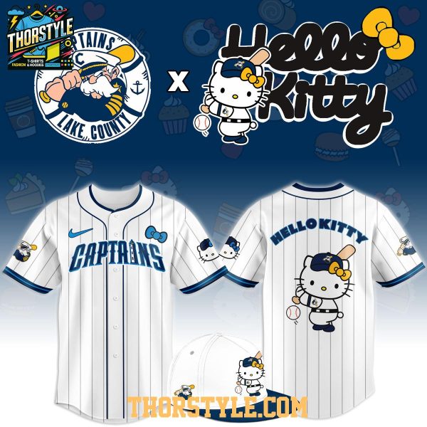 Lake County Captains x Hello Kitty Classic Striped 2026 Night MiLB Game Jersey