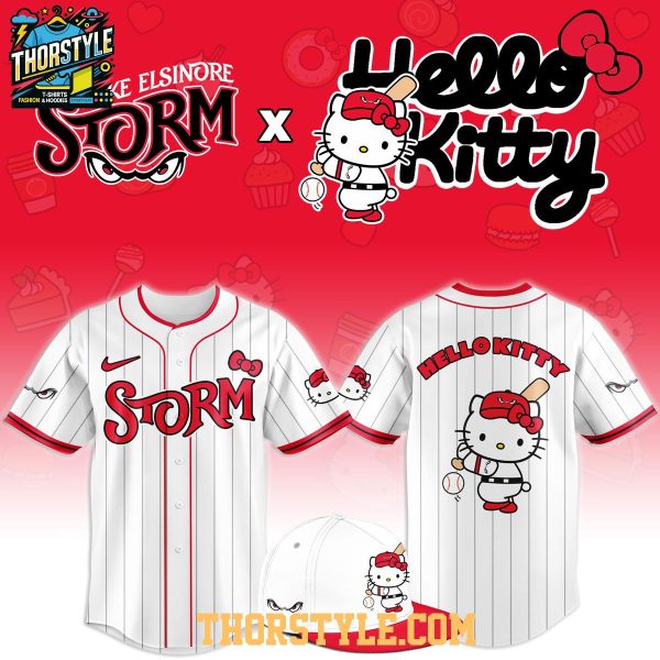 Lake Elsinore Storm x Hello Kitty Classic Striped 2026 Night MiLB Game Jersey