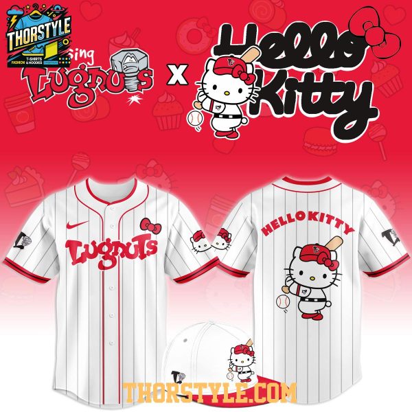 Lansing Lugnuts x Hello Kitty Classic Striped 2026 Night MiLB Game Jersey