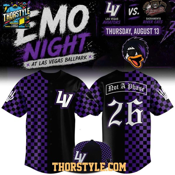 Las Vegas Aviators 2026 Emo Night MiLB Theme Game Baseball Jersey