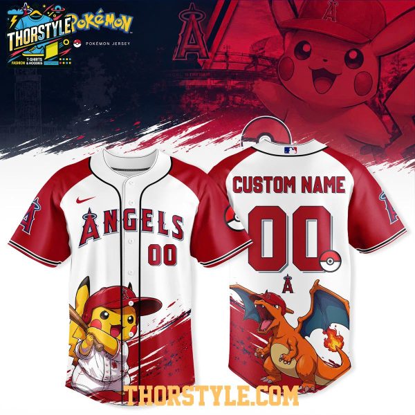Los Angeles Angels x Pokemon Theme Game 2026 Personalized MLB Jersey