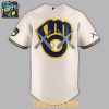 Milwaukee Brewers x Kaws Night Creamy Edition Personalized Baseball Jersey