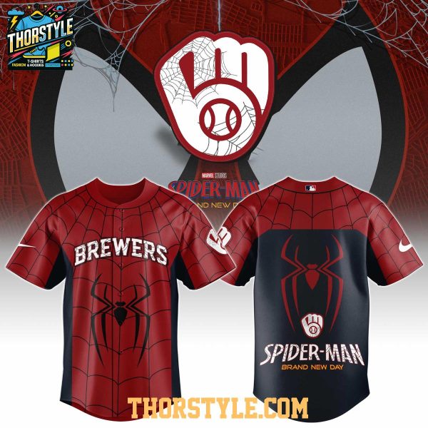 Milwaukee Brewers x Spider-Man Brand New Day 2026 Theme Game Jersey