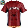 Milwaukee Brewers x Spider Man Brand New Day 2026 Theme Game Jersey