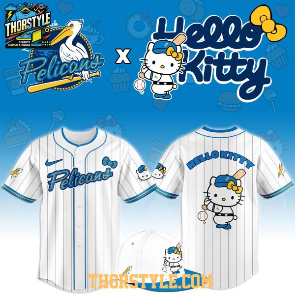 Myrtle Beach Pelicans x Hello Kitty Classic Striped 2026 Night MiLB Game Jersey