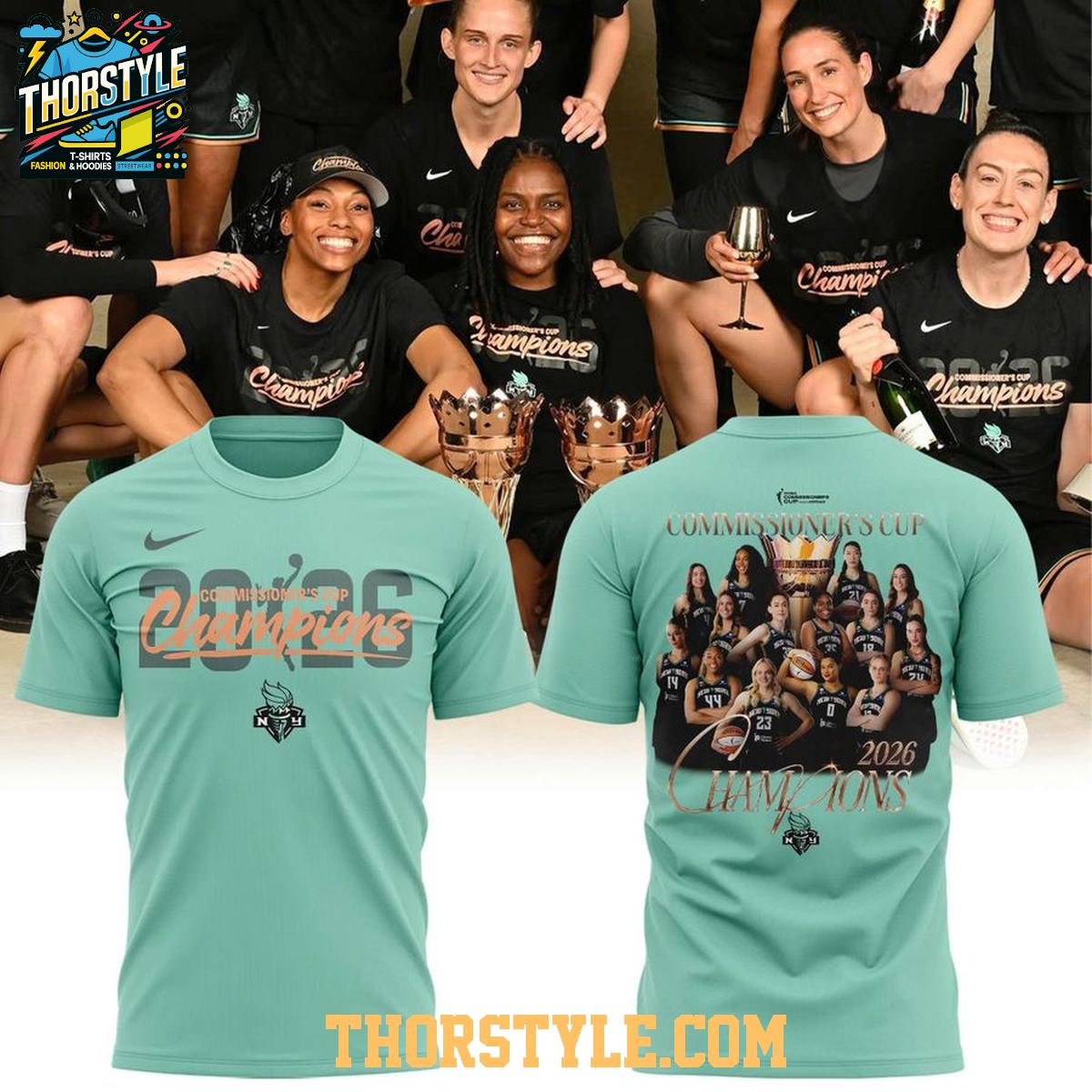 New York Liberty 2026 WNBA Commissioner's Cup Champions Hoodie Shirts New York Liberty 2026 WNBA Commissioner's Cup Champions Hoodie Shirts